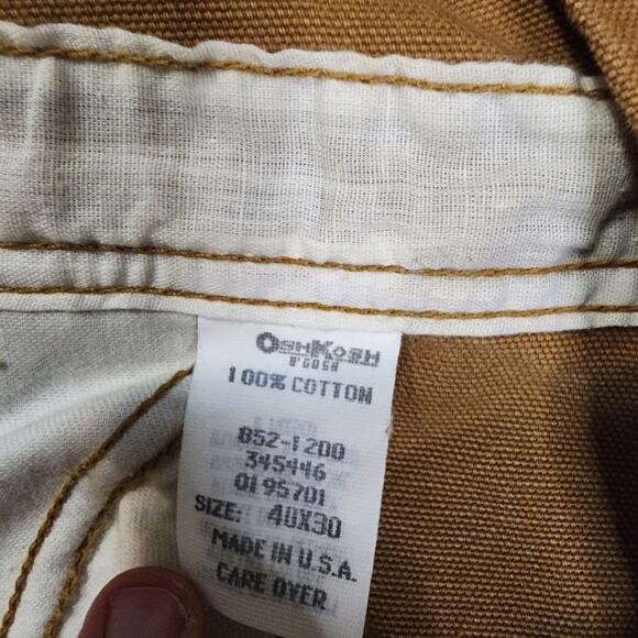 VTG OshKosh B'Gosh Overalls Carpenter Brown Men's Workwear 40x30 2259 - Picture 9 of 11